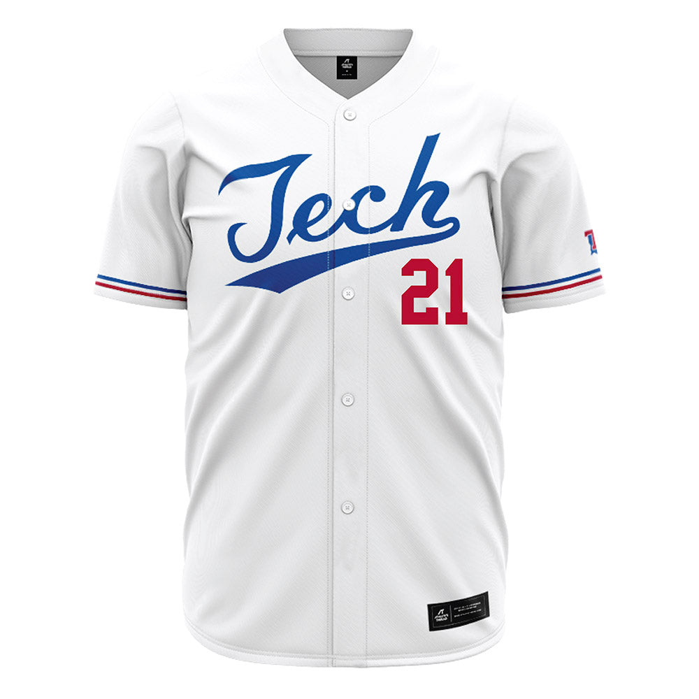 LA Tech - NCAA Baseball : Hudson Hartgrove - White Jersey-0