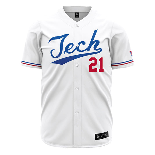 LA Tech - NCAA Baseball : Hudson Hartgrove - White Jersey-0