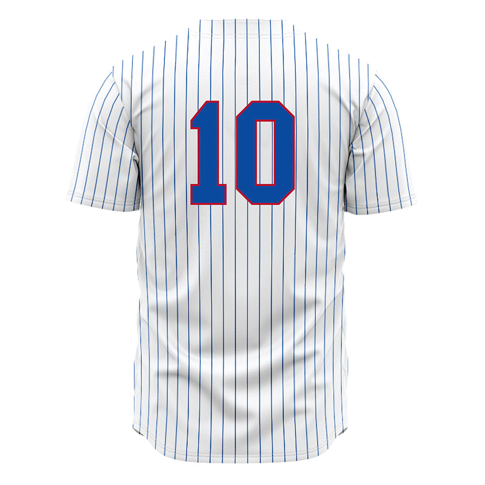 LA Tech - NCAA Baseball : Brooks Roberson - White Pinstripe Jersey-1