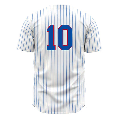 LA Tech - NCAA Baseball : Brooks Roberson - White Pinstripe Jersey-1