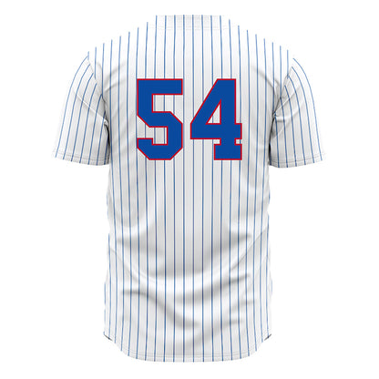LA Tech - NCAA Baseball : Jackson Jones - White Pinstripe Jersey-1