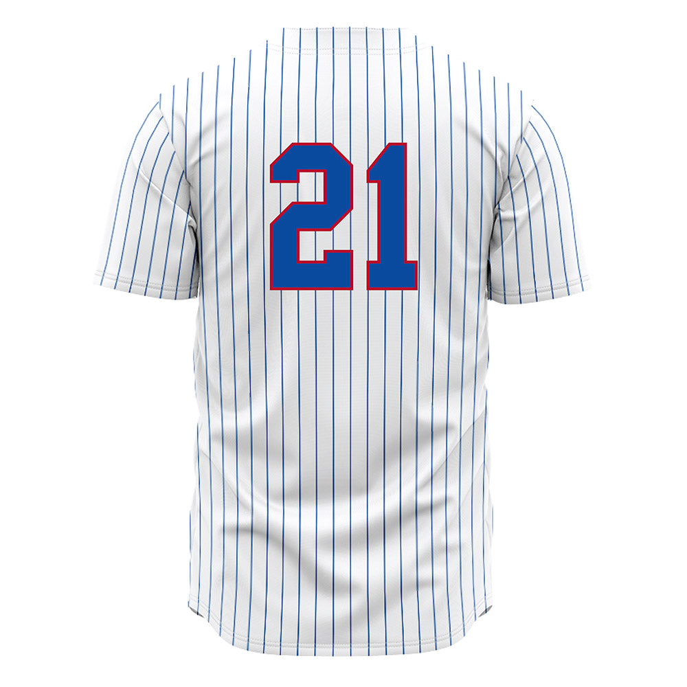 LA Tech - NCAA Baseball : Hudson Hartgrove - White Pinstripe Jersey-1