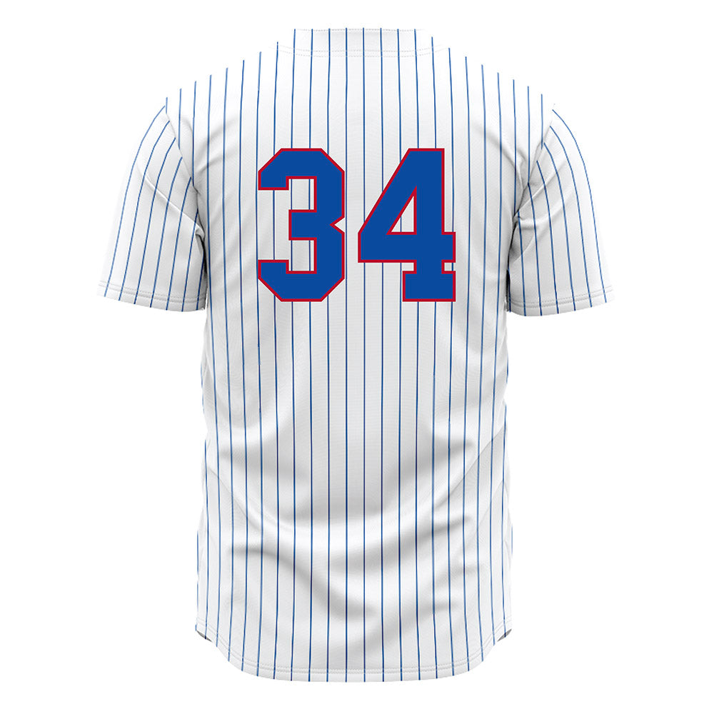 LA Tech - NCAA Baseball : Declan Dahl - White Pinstripe Jersey-1