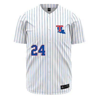 LA Tech - NCAA Baseball : Sebastian Mexico - White Pinstripe Jersey-0