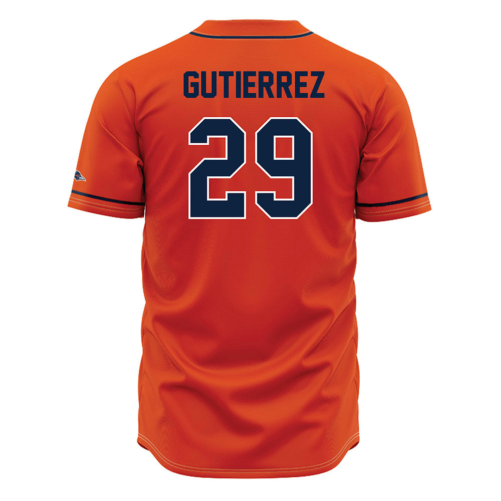 UTSA - NCAA Baseball : Christopher Gutierrez - Orange Jersey-1