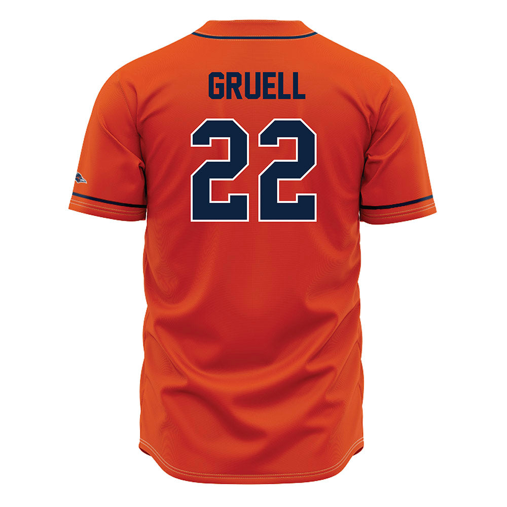 UTSA - NCAA Baseball : Garrett Gruell - Orange Jersey-1