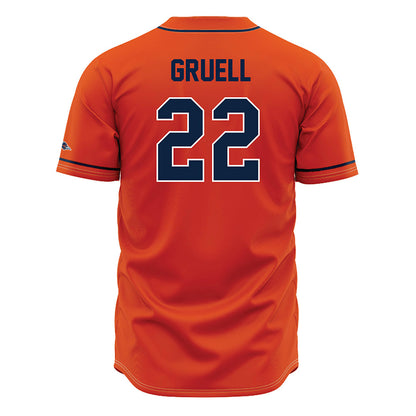 UTSA - NCAA Baseball : Garrett Gruell - Orange Jersey-1