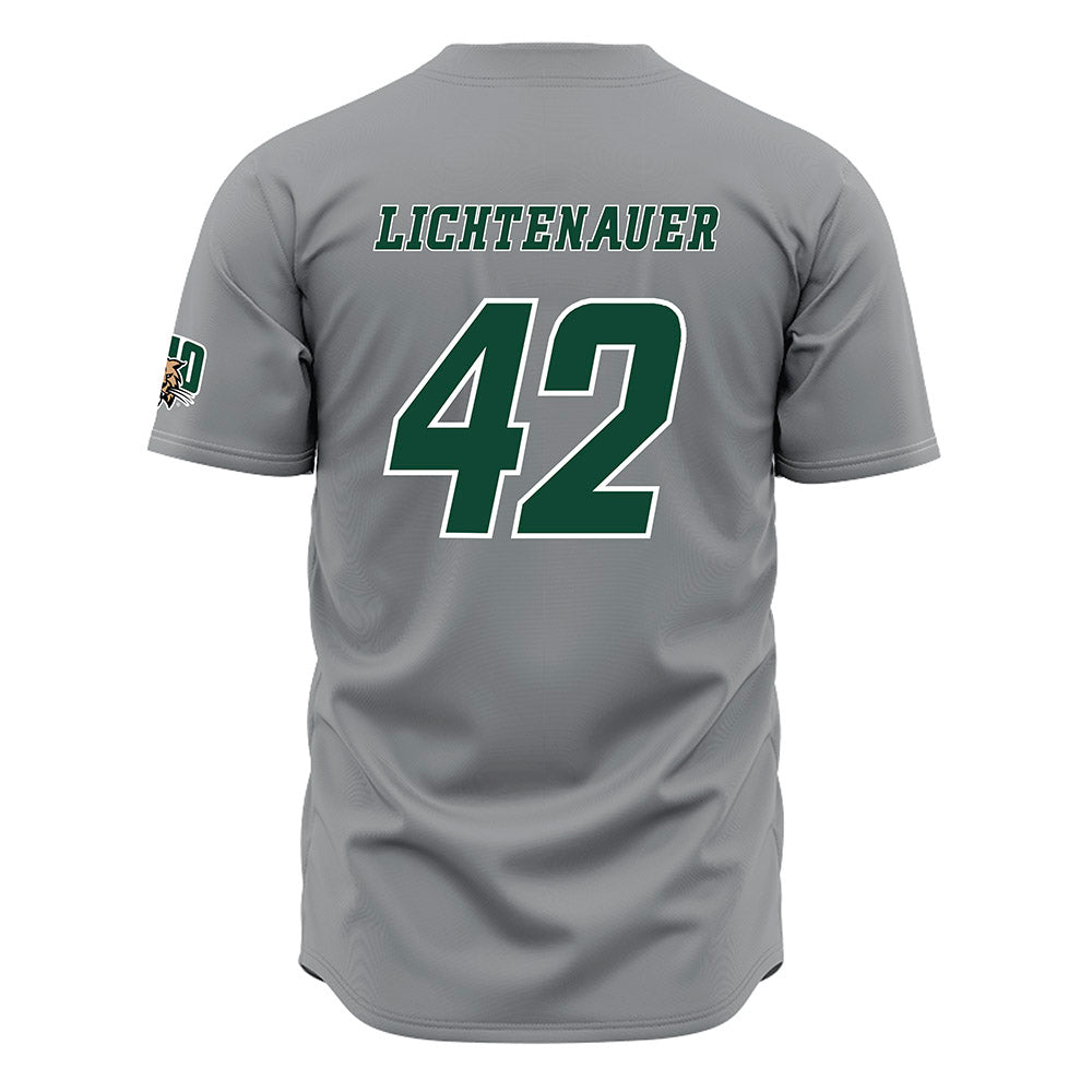 Ohio - NCAA Baseball : Evan Lichtenauer - Grey Jersey-1