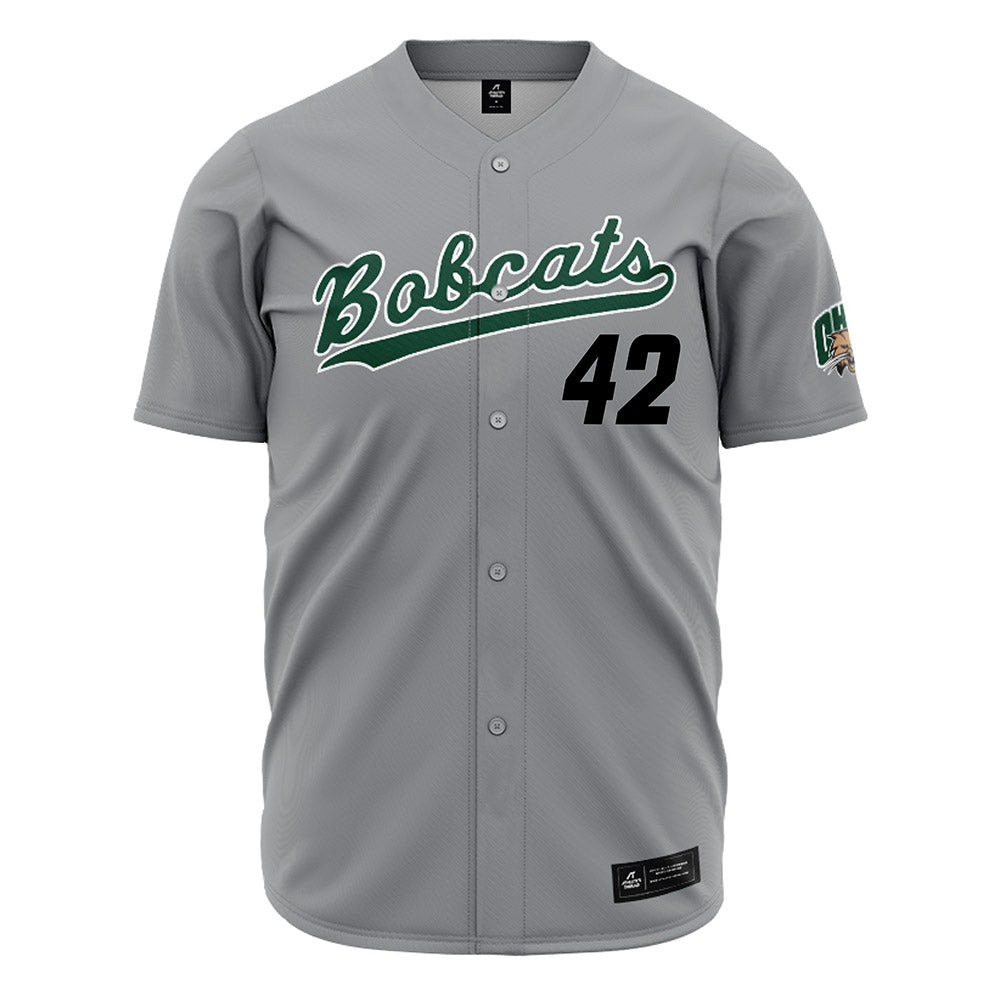 Ohio - NCAA Baseball : Evan Lichtenauer - Grey Jersey-0