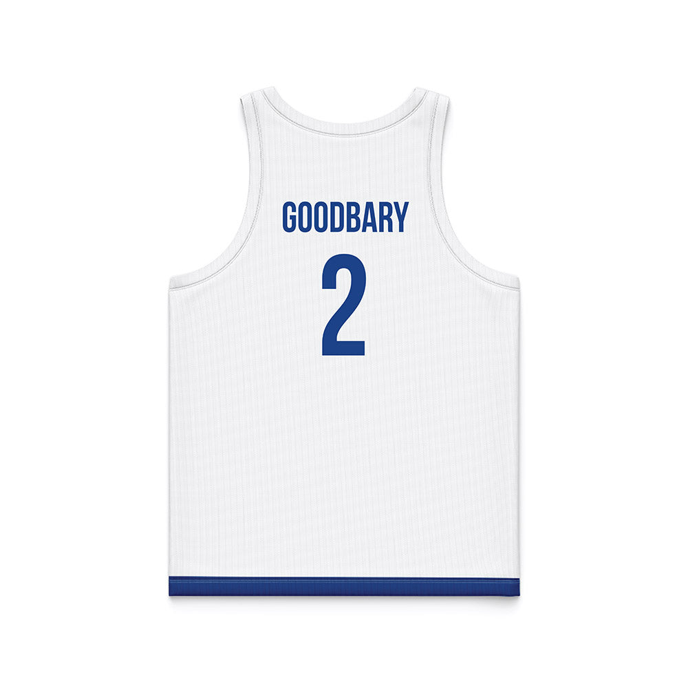 Drake - NCAA Men's Basketball : Griffen Goodbary - White Basketball Jersey-1