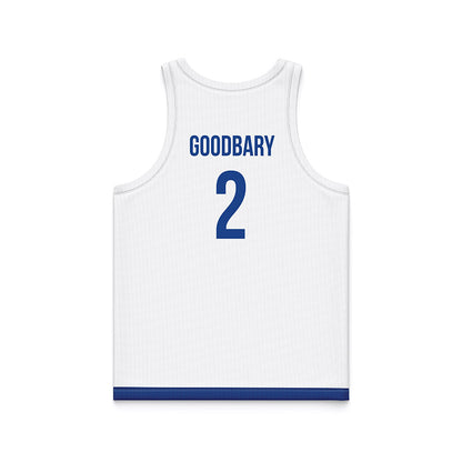 Drake - NCAA Men's Basketball : Griffen Goodbary - White Basketball Jersey-1