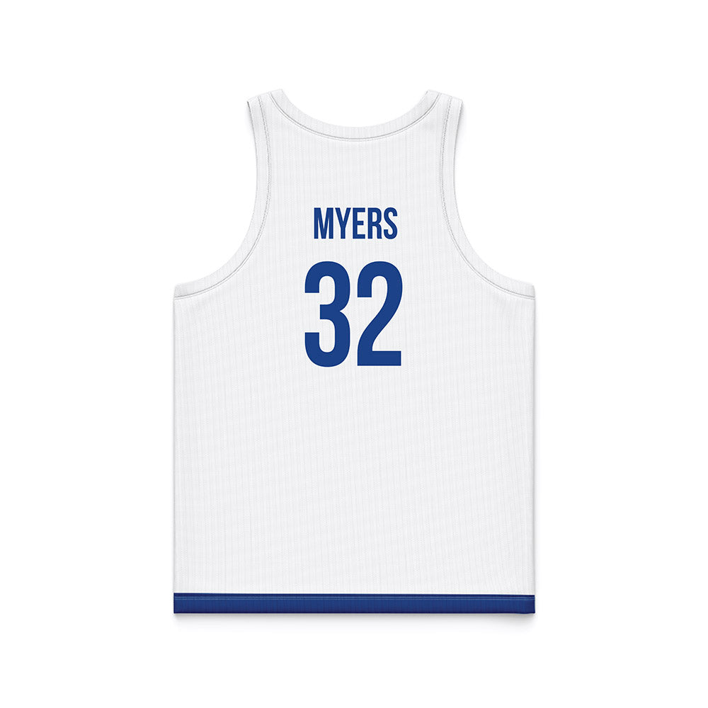 Drake - NCAA Women's Basketball : Allie Myers - White Basketball Jersey-1