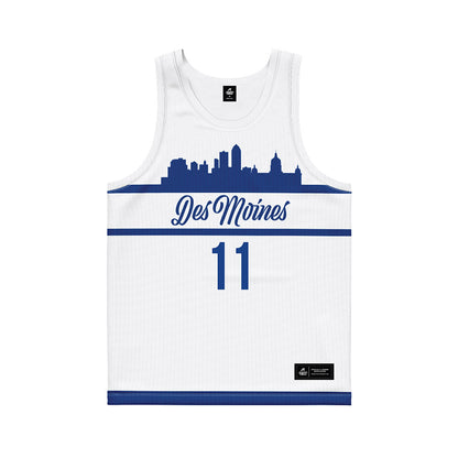 Drake - NCAA Men's Basketball : LJ Rush - White Basketball Jersey-0