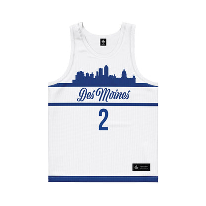 Drake - NCAA Men's Basketball : Griffen Goodbary - White Basketball Jersey-0