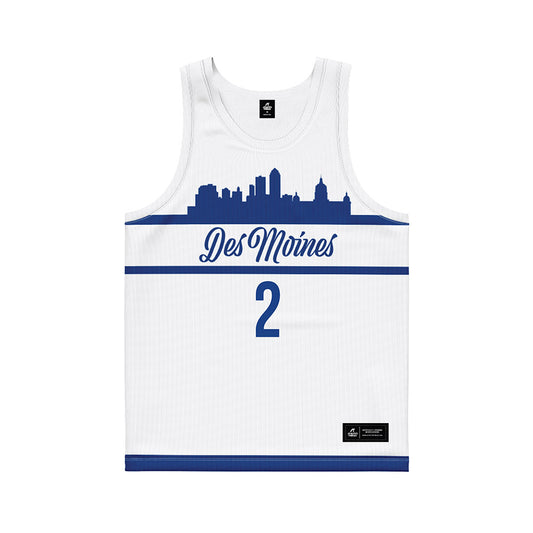 Drake - NCAA Men's Basketball : Griffen Goodbary - White Basketball Jersey-0