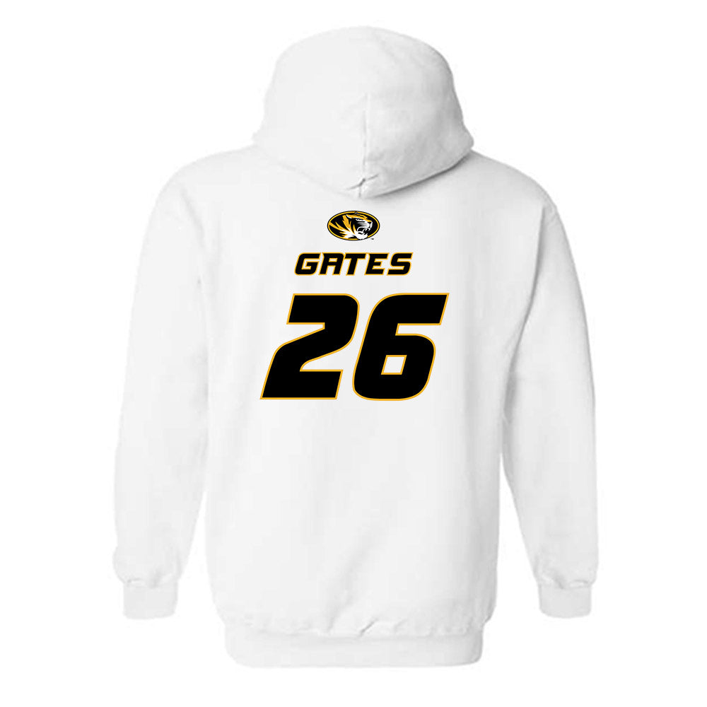 Missouri - NCAA Football : Jaxson Gates - Replica Shersey Hooded Sweatshirt-1