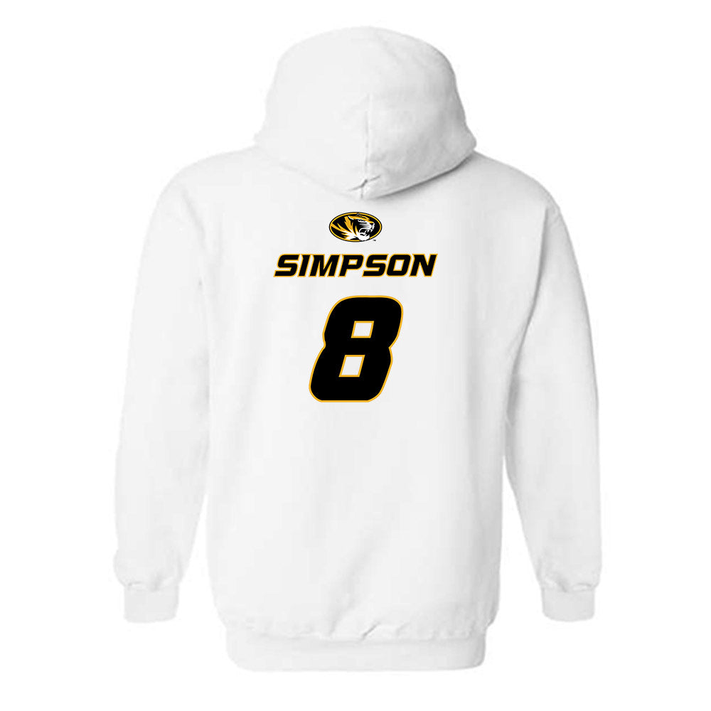Missouri - NCAA Football : Donta Simpson - Replica Shersey Hooded Sweatshirt-1