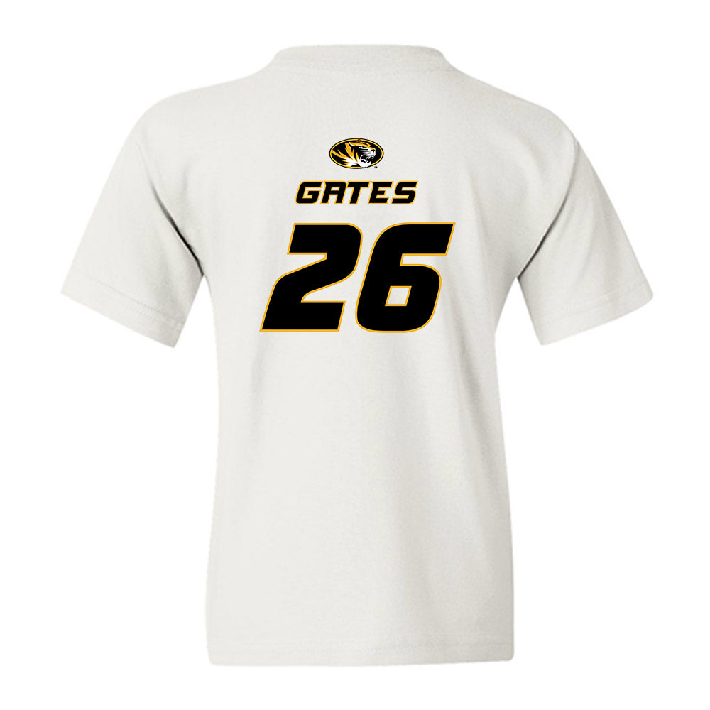 Missouri - NCAA Football : Jaxson Gates - Replica Shersey Youth T-Shirt-1
