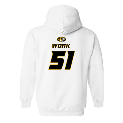 Missouri - NCAA Football : Luke Work - Replica Shersey Hooded Sweatshirt-1