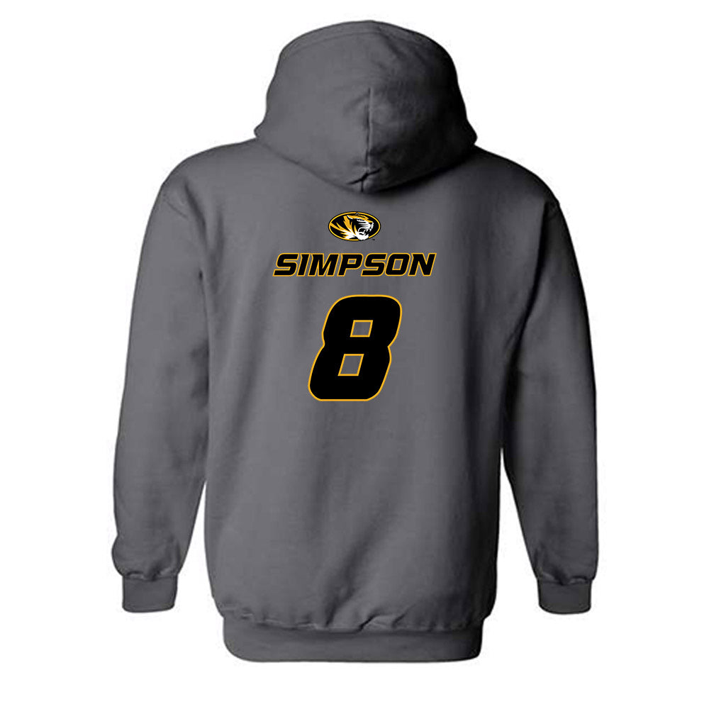 Missouri - NCAA Football : Donta Simpson - Classic Shersey Hooded Sweatshirt-1