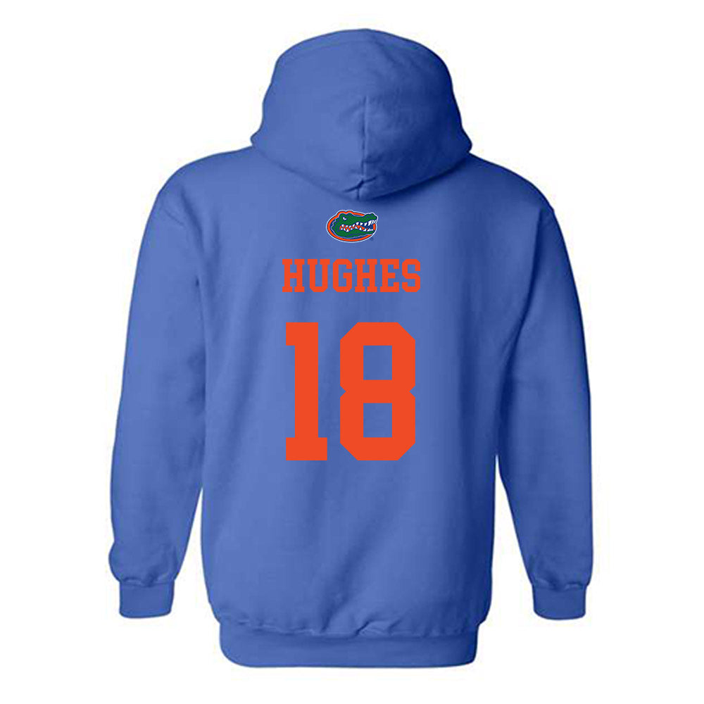 Florida - NCAA Women's Lacrosse : Sam Hughes - Generic Shersey Hooded Sweatshirt-1