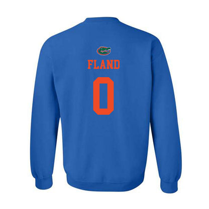 Florida - NCAA Men's Basketball : Johnuel Fland - Generic Shersey Crewneck Sweatshirt-1