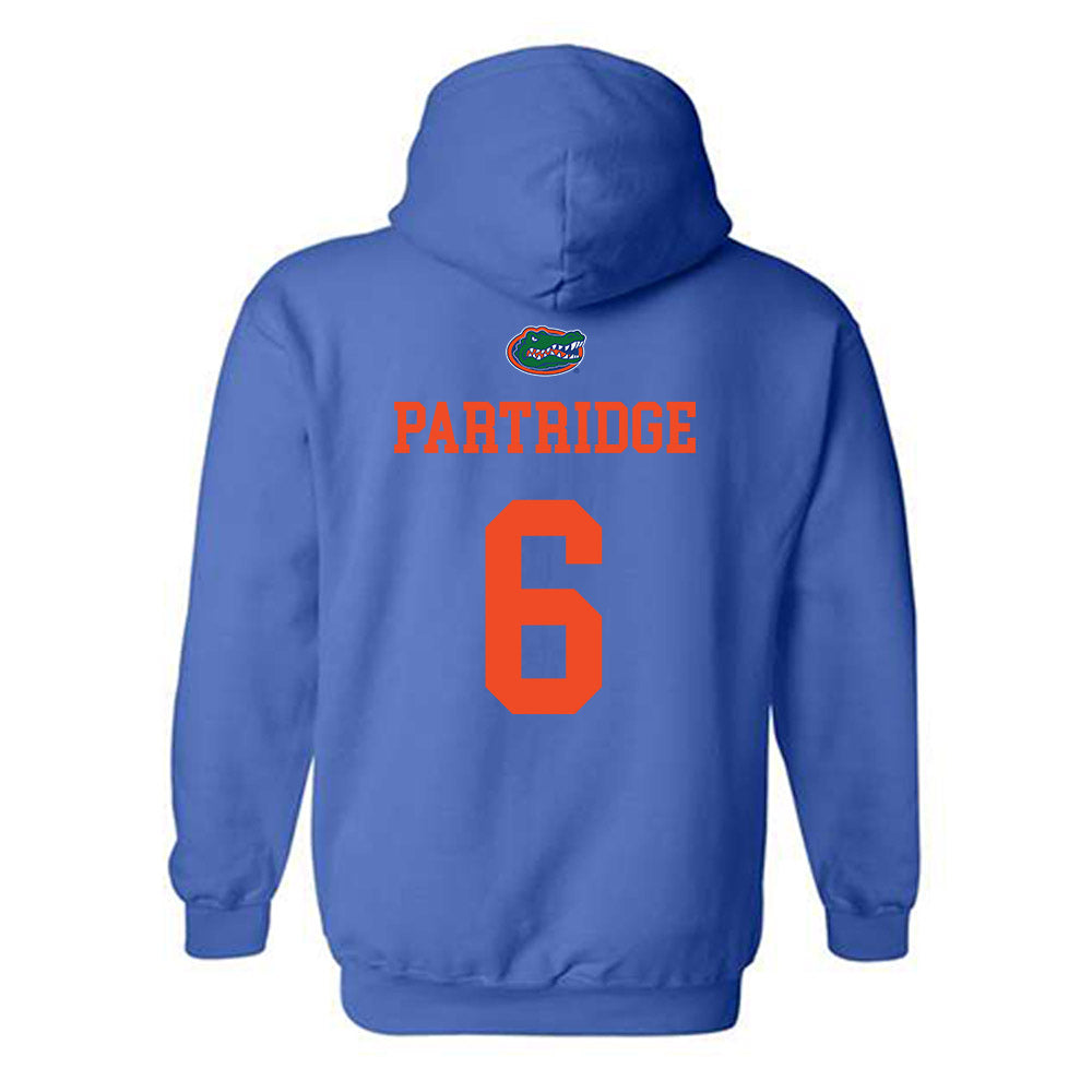 Florida - NCAA Baseball : Nic Partridge - Generic Shersey Hooded Sweatshirt-1