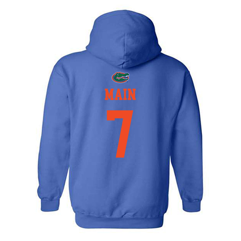 Florida - NCAA Women's Soccer : Zoe Main - Generic Shersey Hooded Sweatshirt-1