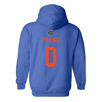 Florida - NCAA Men's Basketball : Johnuel Fland - Generic Shersey Hooded Sweatshirt-1