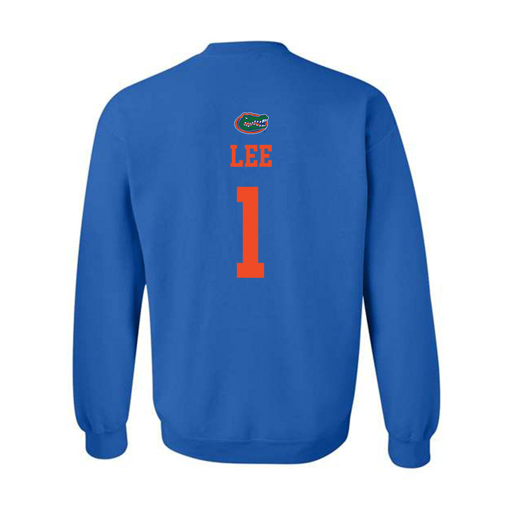 Florida - NCAA Men's Basketball : Xaivian Lee - Generic Shersey Crewneck Sweatshirt-1