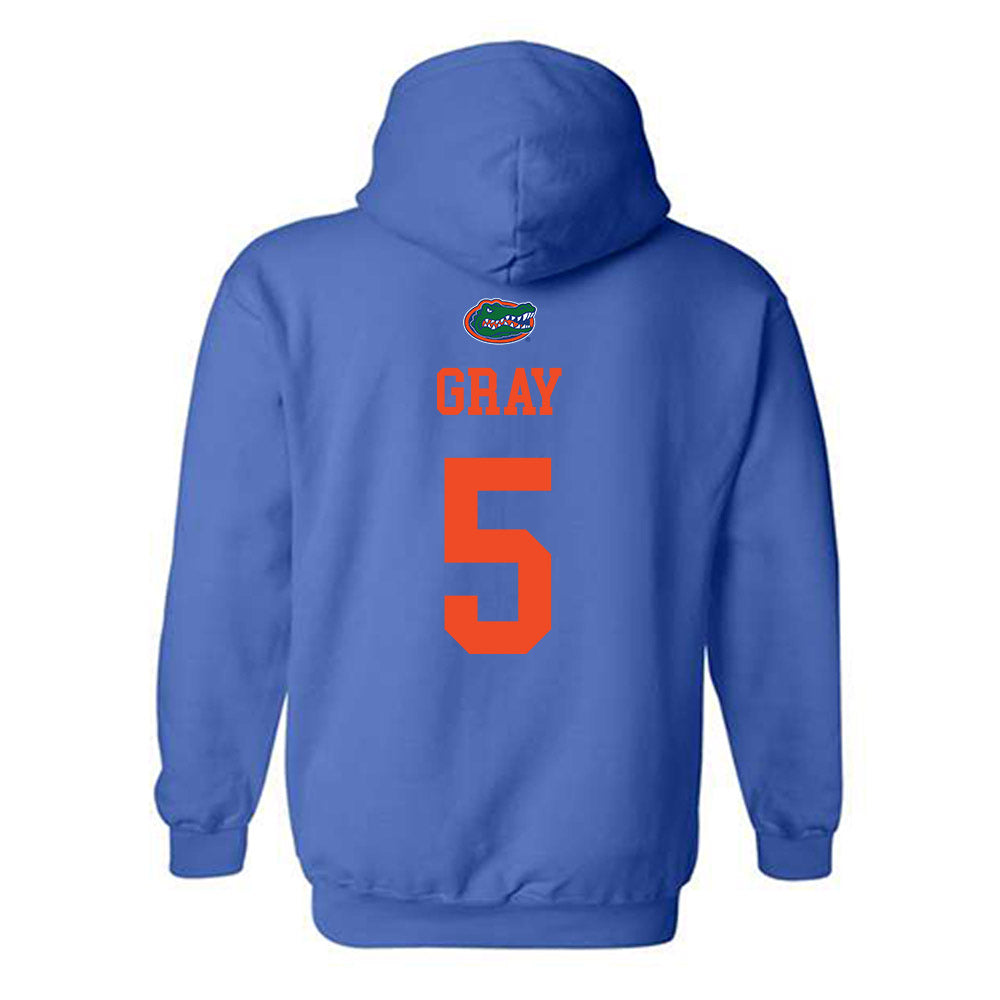 Florida - NCAA Women's Soccer : Mia Gray - Generic Shersey Hooded Sweatshirt-1