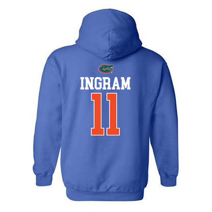 Florida - NCAA Men's Basketball : CJ Ingram - Generic Shersey Hooded Sweatshirt-1