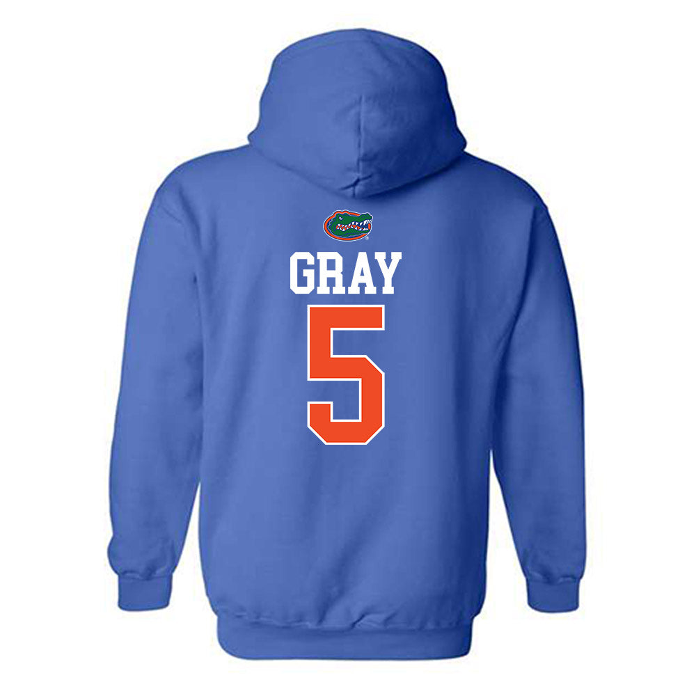 Florida - NCAA Women's Soccer : Mia Gray - Generic Shersey Hooded Sweatshirt-1