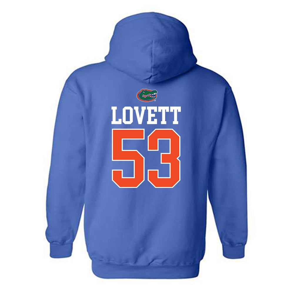 Florida - NCAA Football : Bryce Lovett - Generic Shersey Hooded Sweatshirt-1