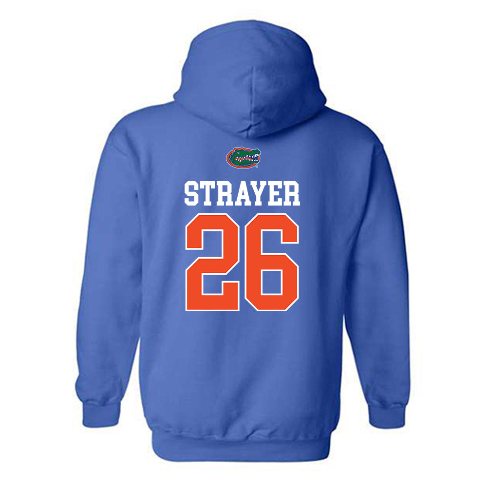 Florida - NCAA Baseball : Cash Strayer - Generic Shersey Hooded Sweatshirt-1