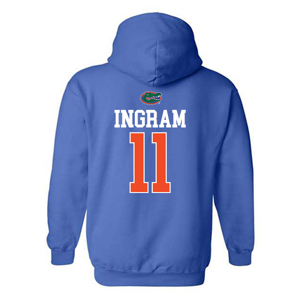 Florida - NCAA Men's Basketball : Cornelius Ingram - Generic Shersey Hooded Sweatshirt-1