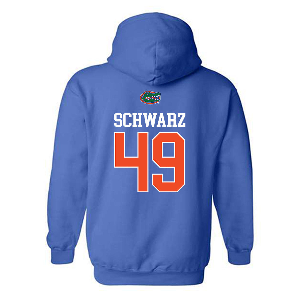 Florida - NCAA Baseball : Colton Schwarz - Generic Shersey Hooded Sweatshirt-1