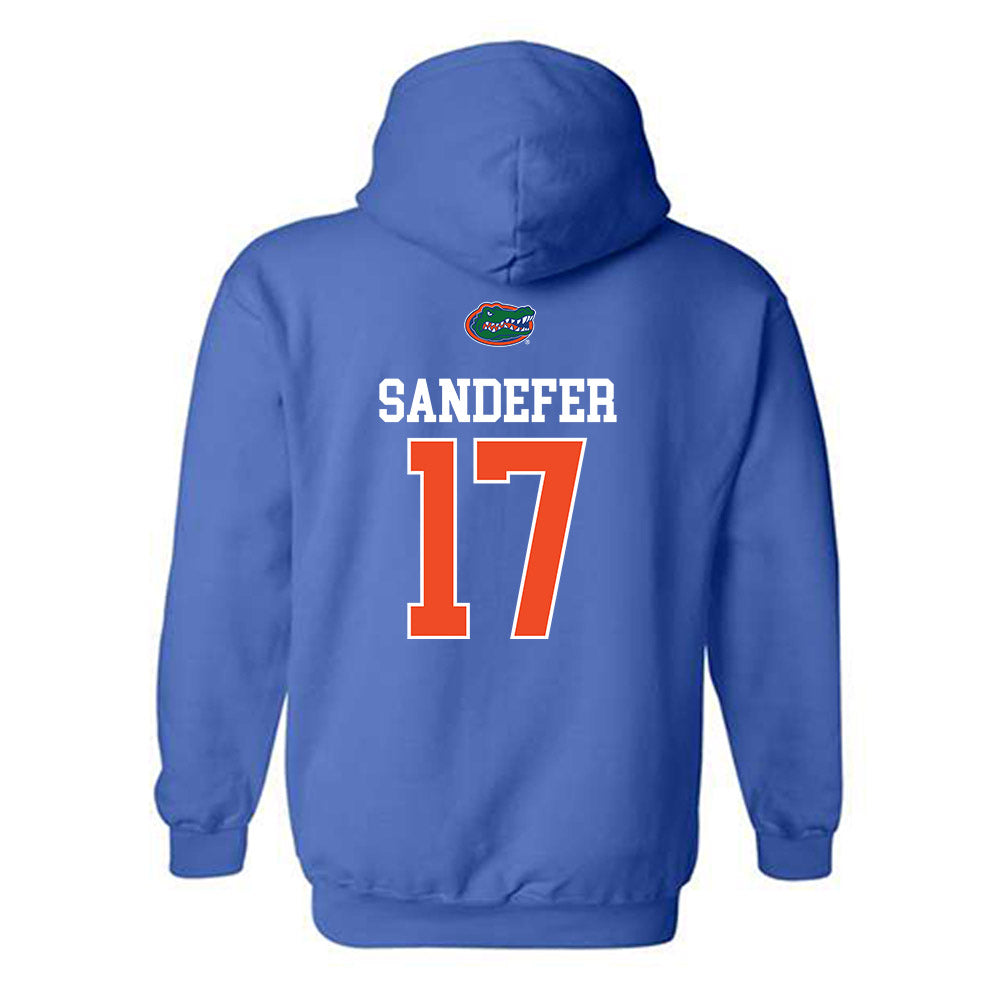 Florida - NCAA Baseball : Russell Sandefer - Generic Shersey Hooded Sweatshirt-1