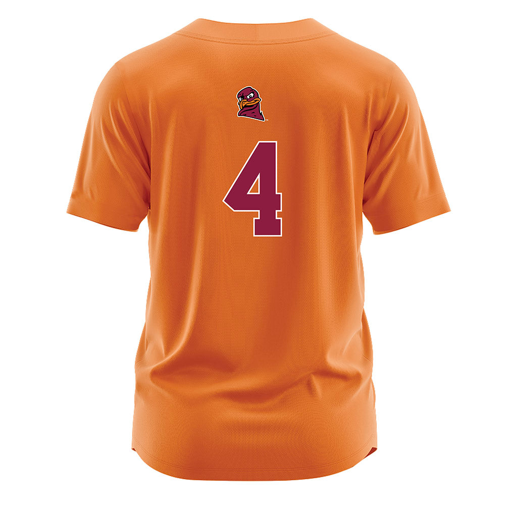 Virginia Tech - NCAA Softball : Michelle Chatfield - Orange Jersey-1