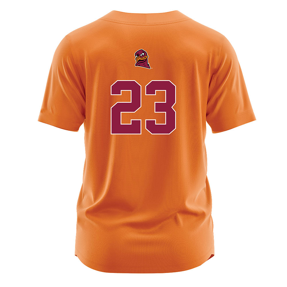 Virginia Tech - NCAA Softball : Sara McNelly - Orange Jersey-1