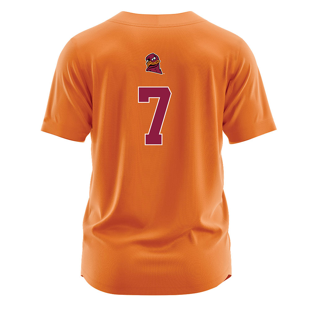 Virginia Tech - NCAA Softball : Nora Abromavage - Orange Jersey-1