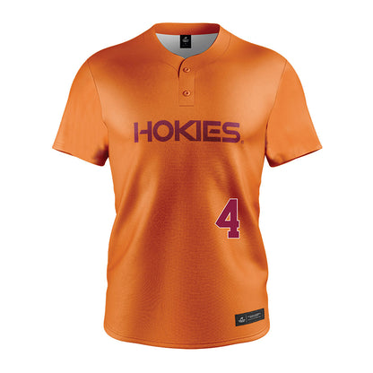 Virginia Tech - NCAA Softball : Michelle Chatfield - Orange Jersey-0