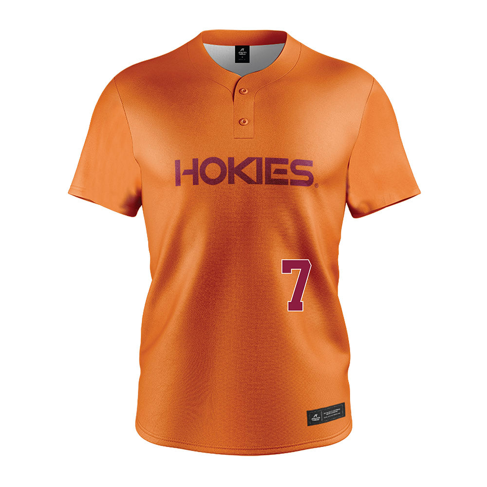Virginia Tech - NCAA Softball : Nora Abromavage - Orange Jersey-0
