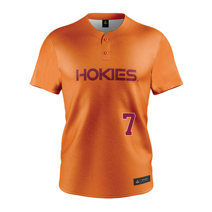 Virginia Tech - NCAA Softball : Nora Abromavage - Orange Jersey-0