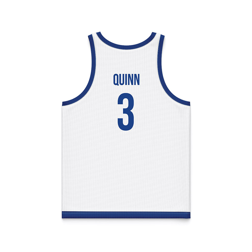 Drake - NCAA Men's Basketball : Jalen Quinn - White Basketball Jersey-1