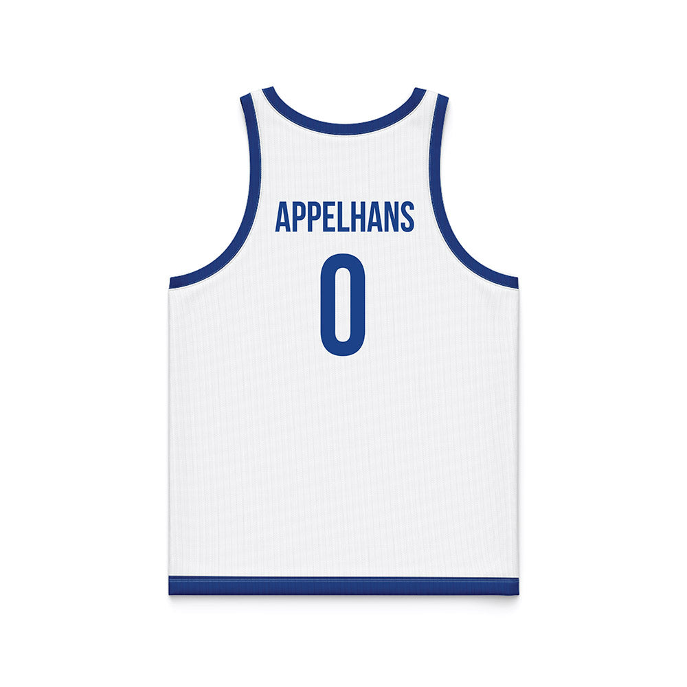 Drake - NCAA Men's Basketball : Braden Appelhans - White Basketball Jersey-1
