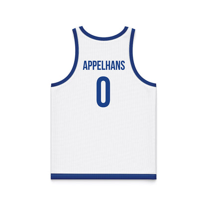 Drake - NCAA Men's Basketball : Braden Appelhans - White Basketball Jersey-1