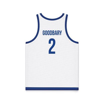 Drake - NCAA Men's Basketball : Griffen Goodbary - White Basketball Jersey-1
