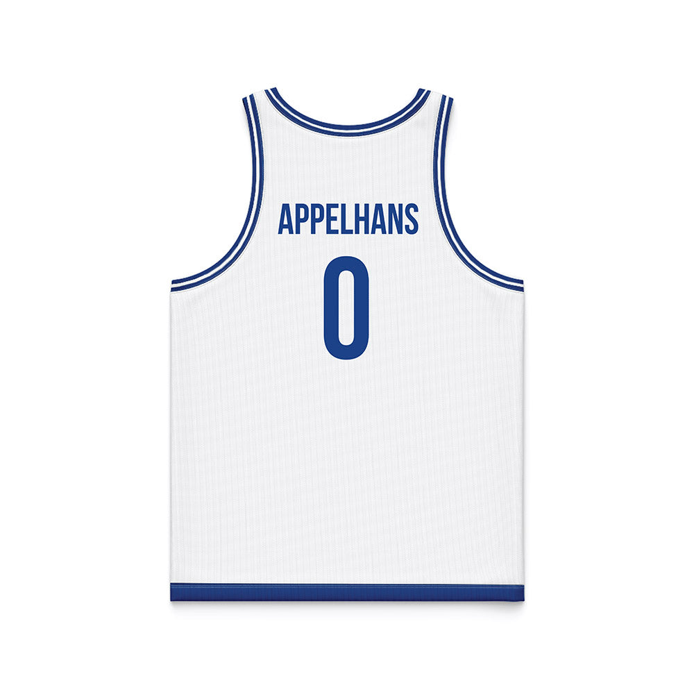 Drake - NCAA Men's Basketball : Braden Appelhans - White Basketball Jersey-1