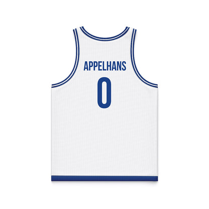 Drake - NCAA Men's Basketball : Braden Appelhans - White Basketball Jersey-1